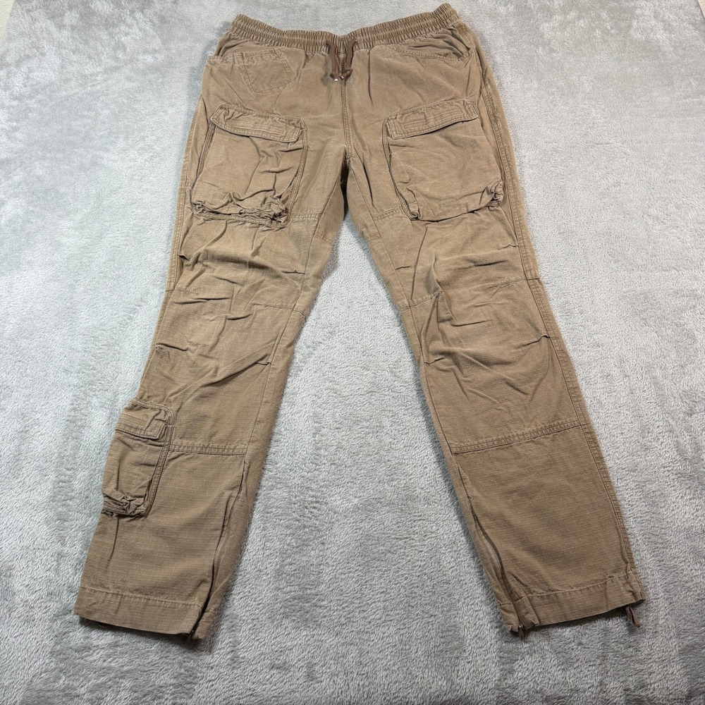 Richie Le Cargo‎ Pants Mens XL Burnt Moss Military Paratrooper Utility Ripstop